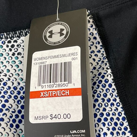 UA Under Armour Compression Leggings Womens Size XS Heat Gear Graphic Leggings - Picture 2 of 12